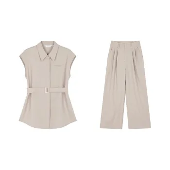 Mo Han Yi Mei Casual Suit Women's Light Khaki