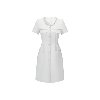 CHICHY CHICHY Size Sister Collection Short Sleeved Dress Women's White
