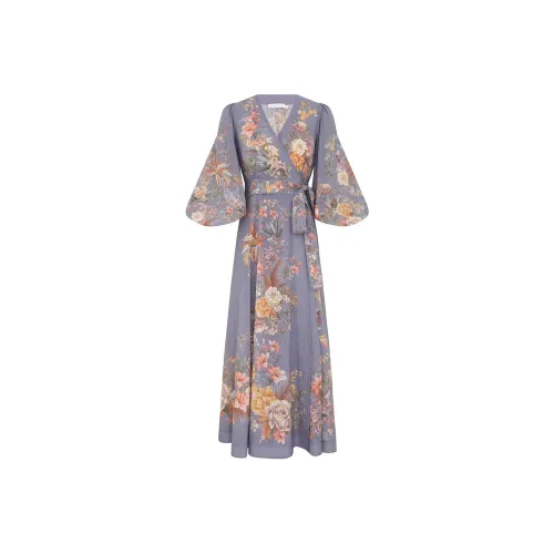 Zimmermann Tallow Wrap Midi Dress