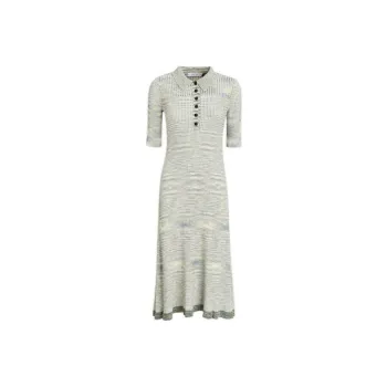 PROENZA SCHOULER Space Dye Ribbed knit Polo Dress