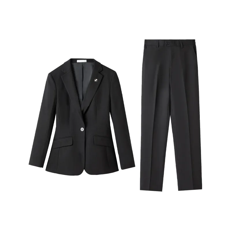 HLA Business Suits Women's Black Y3 Suit+Suit Pants-0