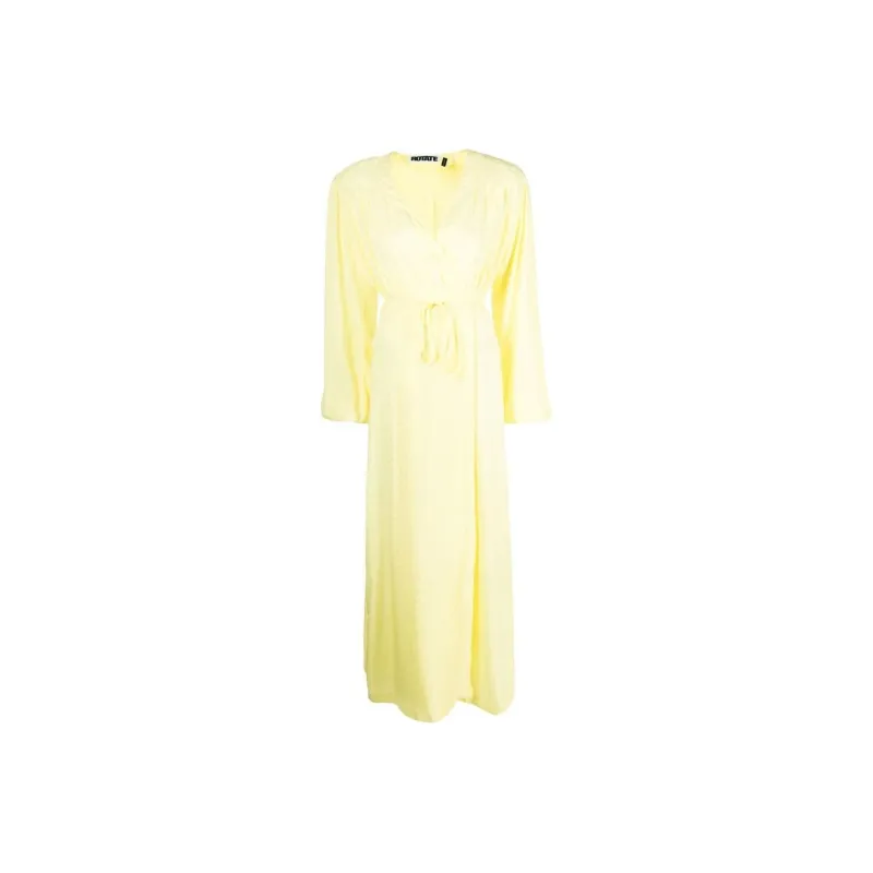 Rotate Long-Sleeved Dresses Women's Light Yellow-0