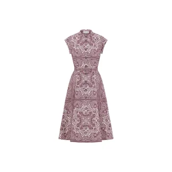 DIOR Short Sleeved Dress Women's Pink