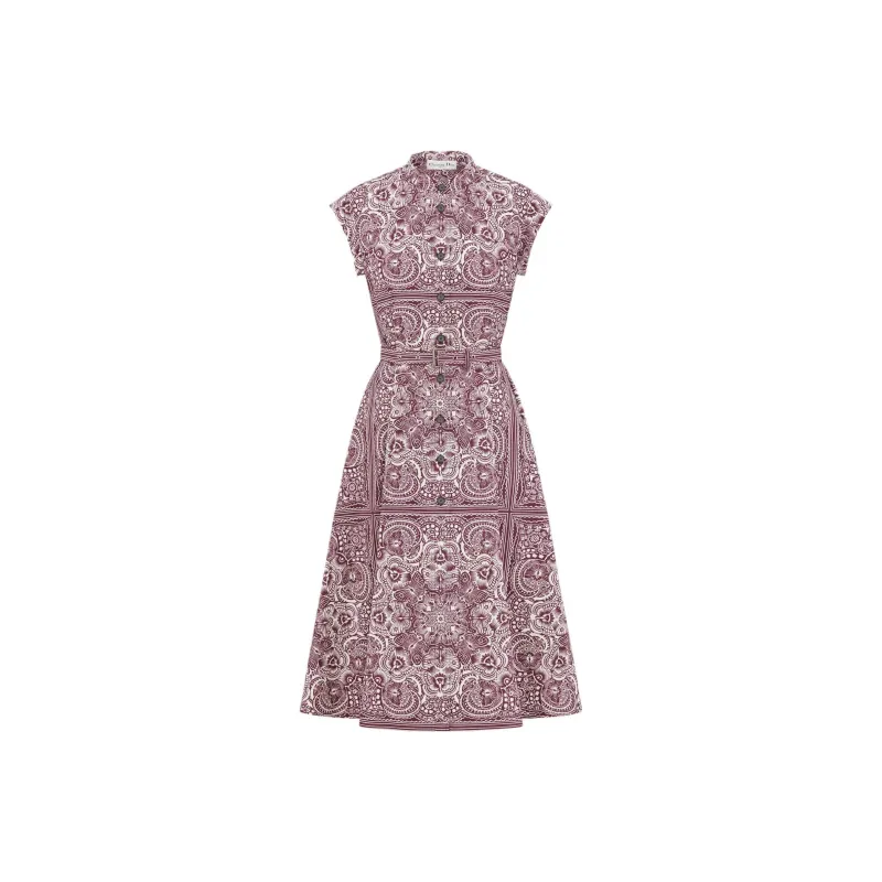 DIOR Short Sleeved Dress Women's Pink-0