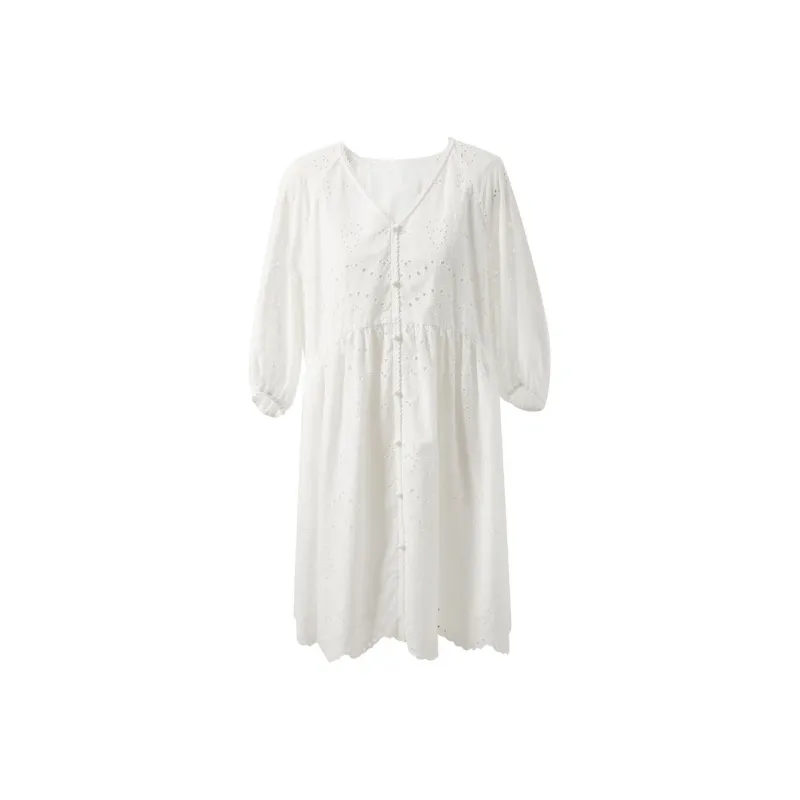 3COLOUR Short Sleeved Dress Women's Cloud White-0