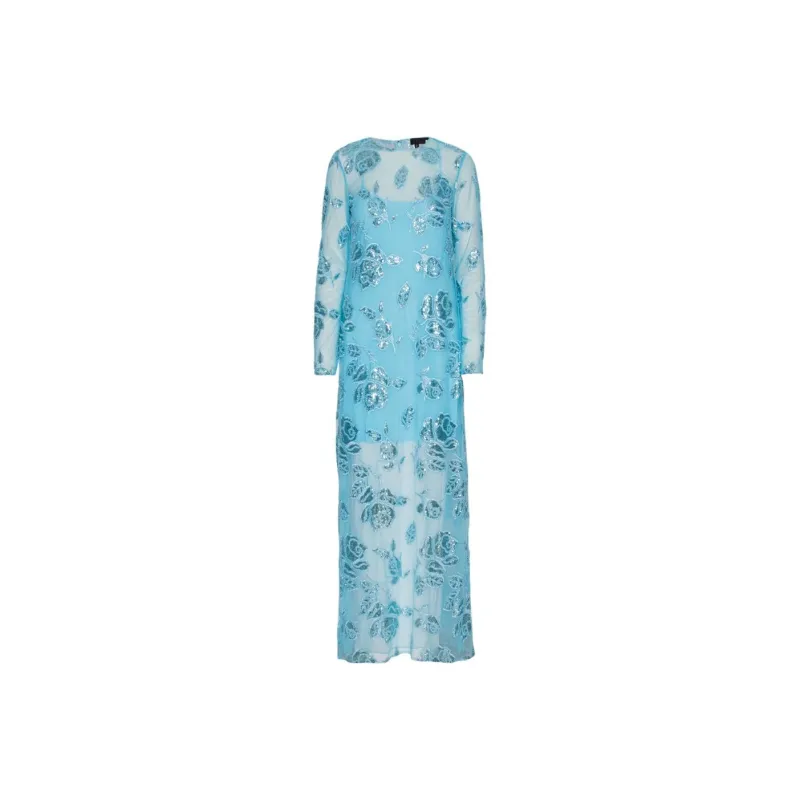Rotate Floral embroidery Maxi Dress-0