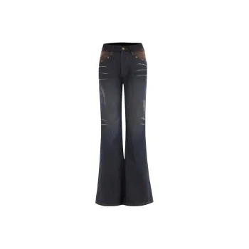 Kazakhstan Jeans Women's Black Gray Color