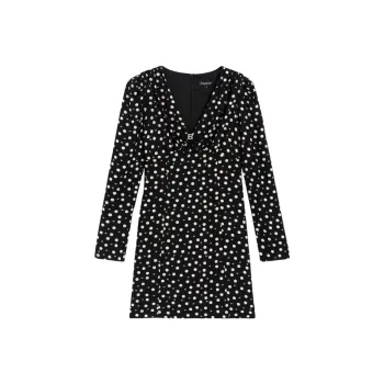 Bebe Long-Sleeved Dresses Women's Black White