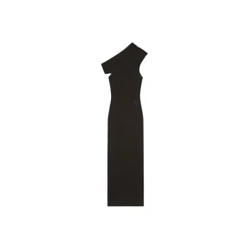 COURREGES Twist Rib Knit Long Dress