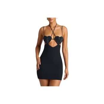 OH POLLY LAVINIE Slip Dresses Women's Black