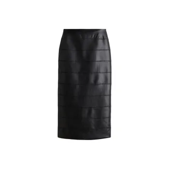 H&M Leather Long Skirts Women's Black