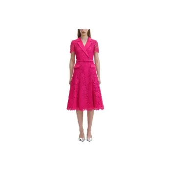 Self portrait Short Sleeved Dresses Women's Rose Red