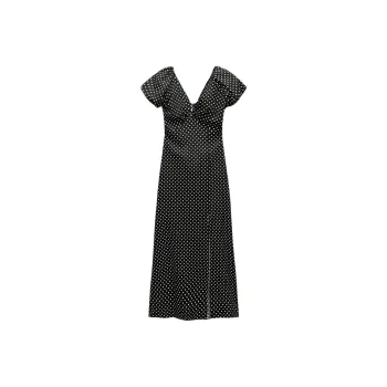 ZARA Short-Sleeved Dresses Women's Black