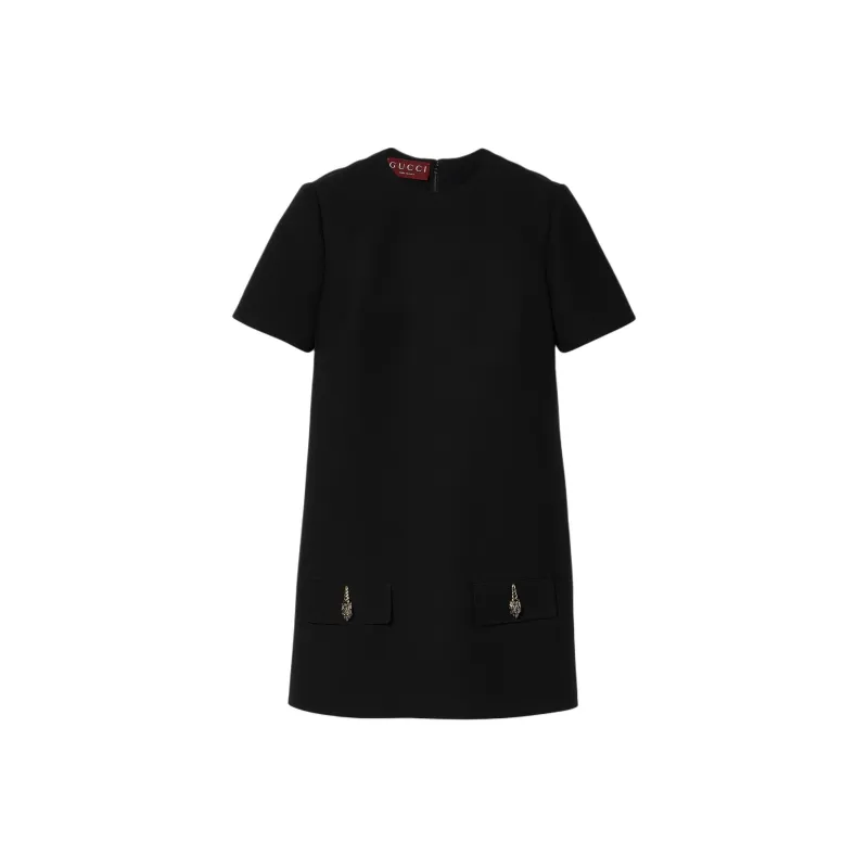 GUCCI Tiger Head Detail Mini Dress-0