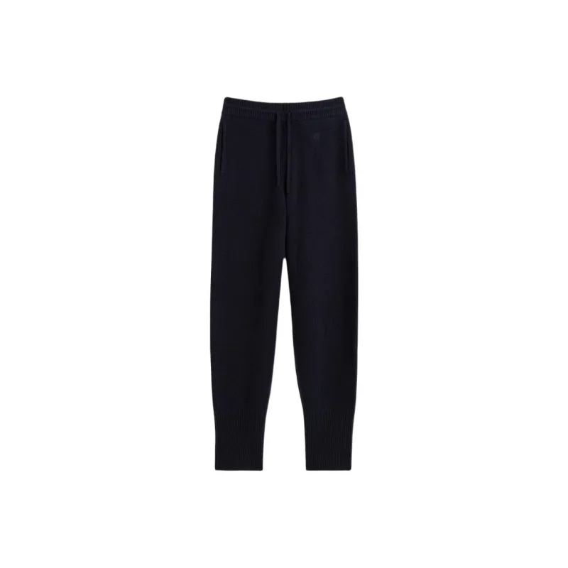TOTEME SS25 Knitted Sports Pants Women's Marine Blue-0