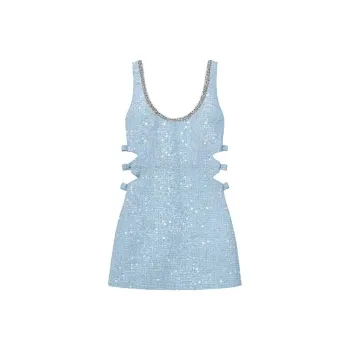Self portrait Slip Dress Women's Misty Blue
