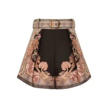 Zimmermann Illustration Tuck Shorts