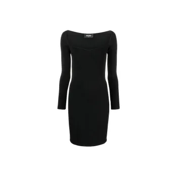 DSQUARED 2 Long Sleeved Sweetheart Neck Mini Dress