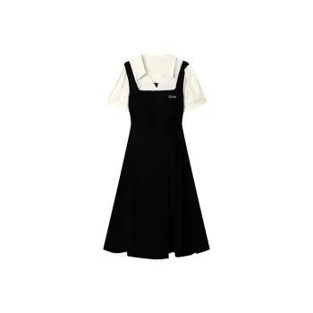 AFGGD Short Sleeved Dresses Women's Black