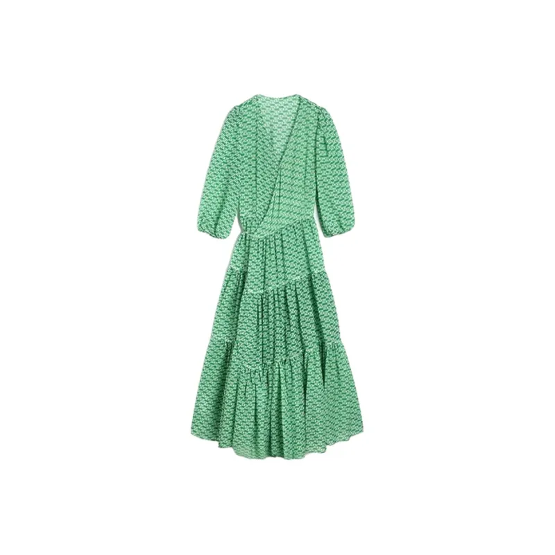 Mapping Long-Sleeved Dresses Women's Image Color-0