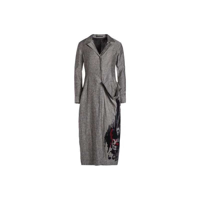 Yohji Yamamoto Y's FW24 Long-Sleeved Dresses Women's Gray-0