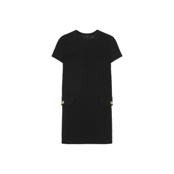 VERSACE Tweed Shift Mini Dress