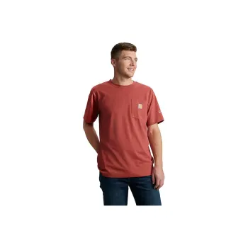 Carhartt T Shirts Men Dark Red Moss