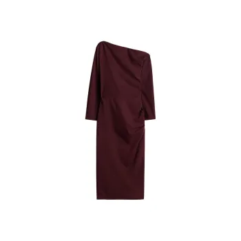 H&M Long Sleeved Dress Women's Burgundy