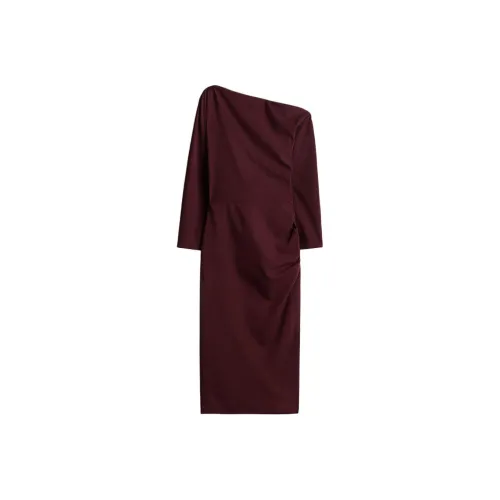 H&M Long Sleeved Dress Women's Burgundy