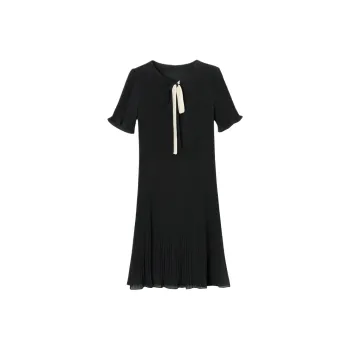 PLANE DRIFT Short Sleeved Dress Women's Black