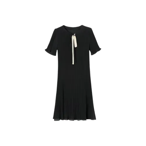 PLANE DRIFT Short Sleeved Dress Women's Black