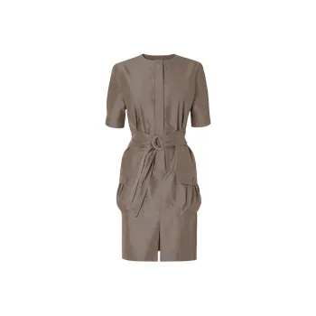 FENDI SS25 Short Sleeved Dresses Women's Brown