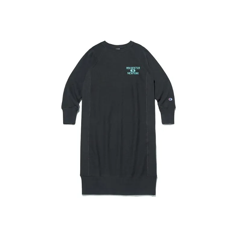Champion Long Sleeved Dresses Women's Black-0
