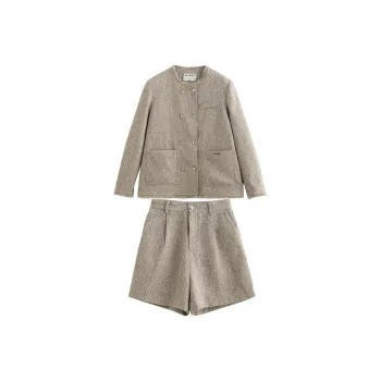 Initial Language Business Suit Women's Khaki Green
