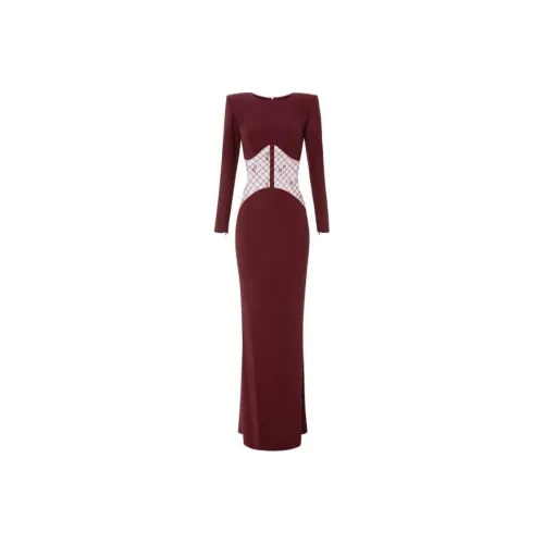 Elisabetta Franchi Flocked Crêpe Carpet Dress