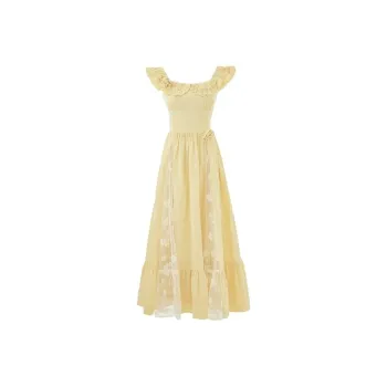 BDGU Short Sleeved Dress Women's Yellow