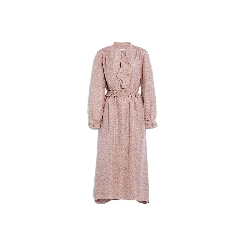 COACH Long-Sleeved Dresses Women's Pink-0