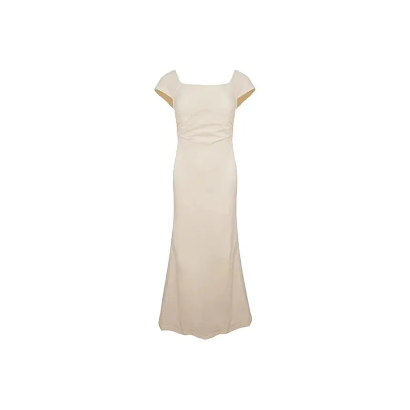JOSR Short Sleeved Dresses Women's White-0