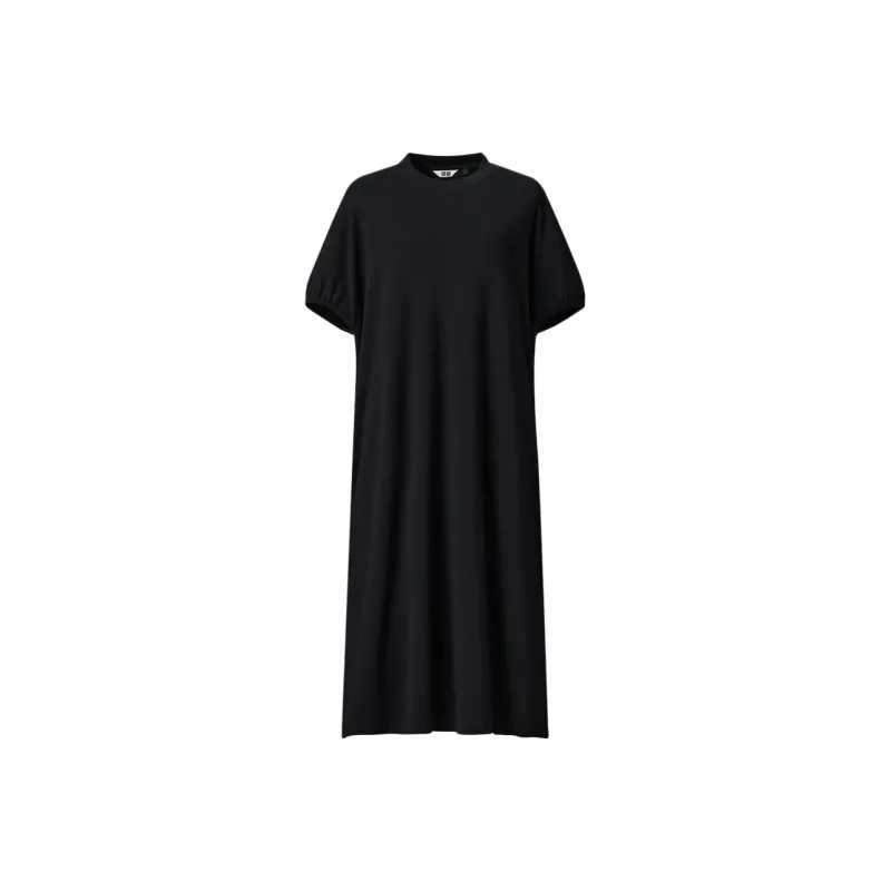 UNIQLO FW23 U Series Short-Sleeved Dresses Women's Black-0
