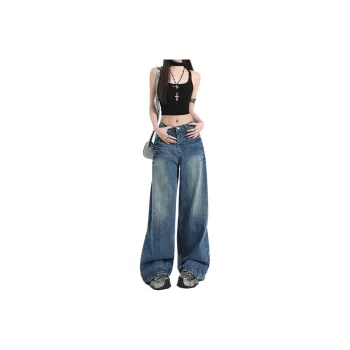 Concubine Zhu Jeans Women's Vintage Blue