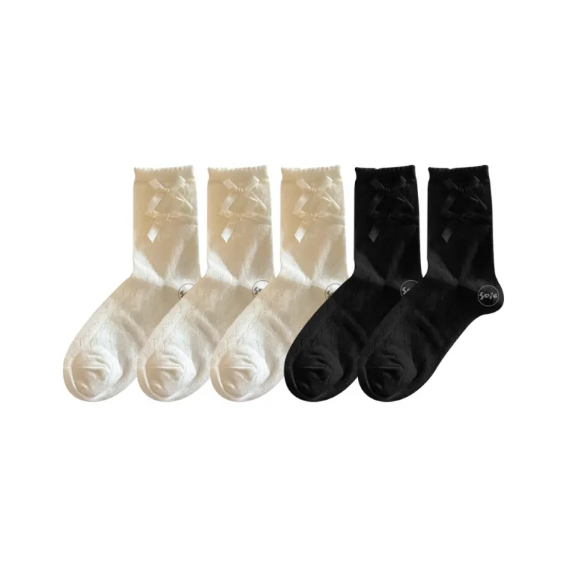SOIE Mid Calf Socks Women's Combo Set-20