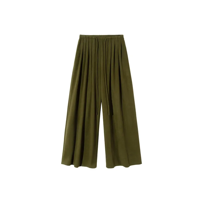 Ouyang Knitted Fabric Pants Women's-0