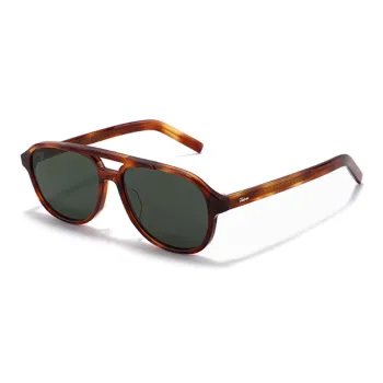 Fakeme Plate Aviator Sunglasses Unisex Tortoiseshell