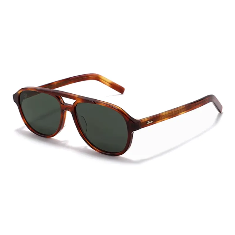 Fakeme Plate Aviator Sunglasses Unisex Tortoiseshell-0