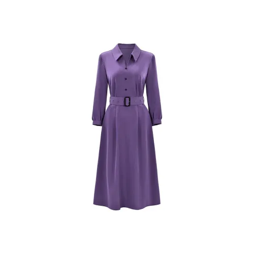 DIFFIE RIEGER Long-Sleeved Dresses Women's Purple