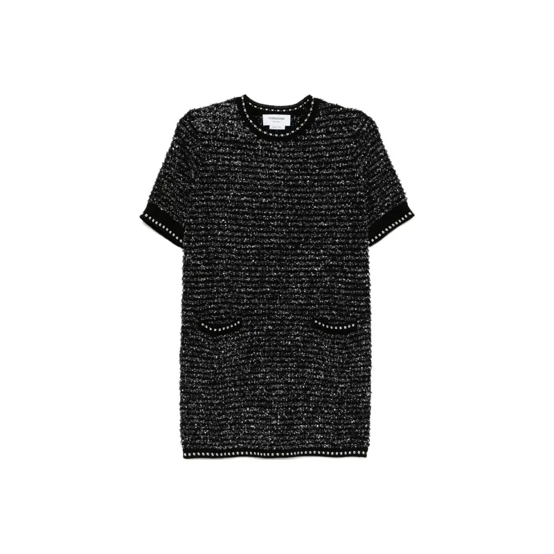 THOM BROWNE Tweed Mini Dress-0