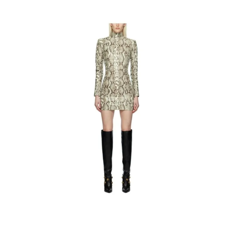 BALMAIN Long-Sleeved Dresses Women's Brown-0