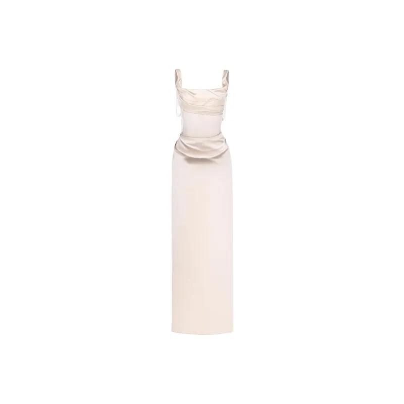 MONTSAND FW24 Cadence Dress Slip Dresses Women's Beige-0