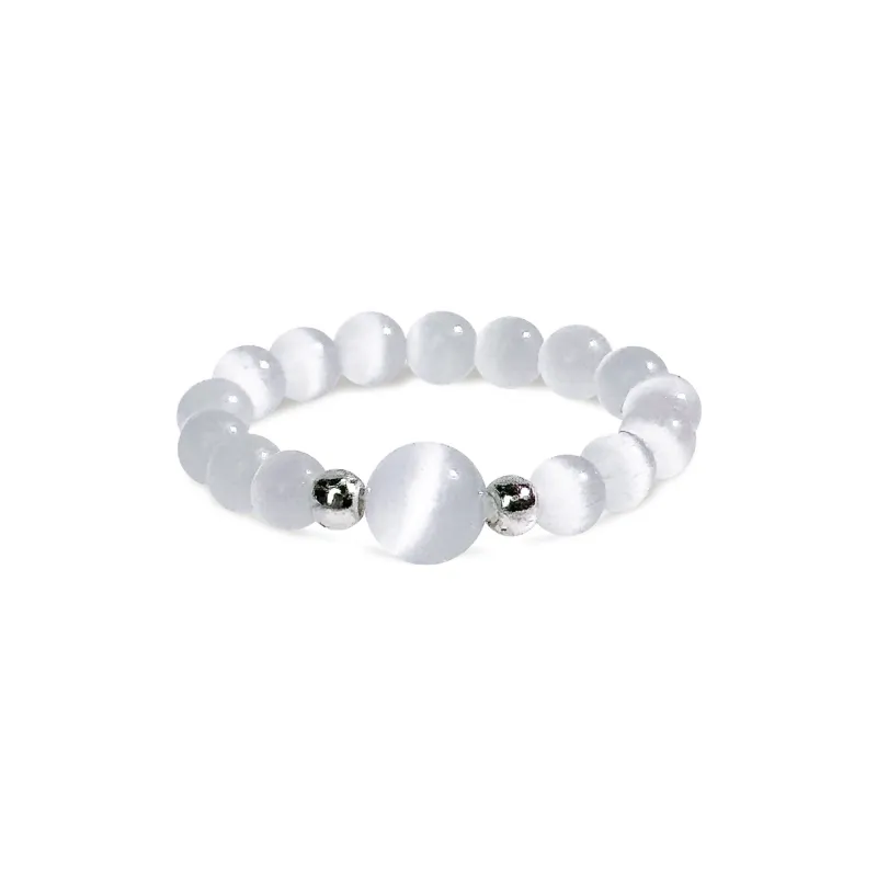 PUTUOSHANWENCHUANG Glass Cat Eye Rings Unisex-0
