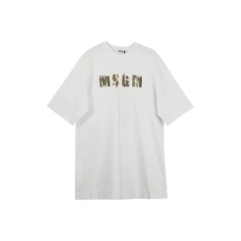 MSGM Short Sleeved Dresses Women's White
